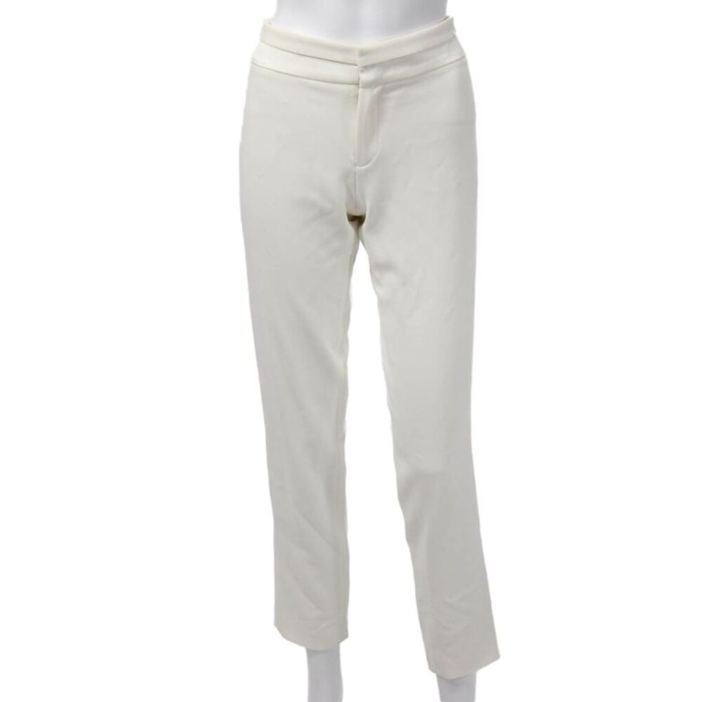 Haute Hippie Women Dress Pants White Triacetate Blend Button Size 6